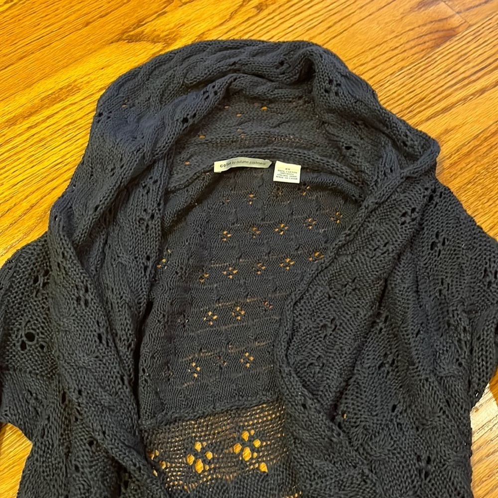 Cotton by Autumn Cashmere Woman’s Navy Cardigan Size XS - Picture 2 of 5